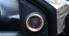 Один комплект дерево Chrome для Honda CRV 2017 салона стерео аудио Динамик Обложка кольцо Стикеры крышка планки автомобиля Средства для укладки волос