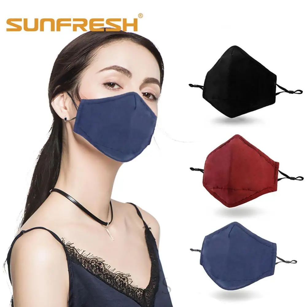 

Anti Flu and Dust Masks Reusable custom anti air pollution high quality cotton Breathable Safety facemask for Women Man Black