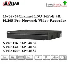 Dahua Surveillance Video Recorder 16 32 64CH 1 5U 4K Network Video Recorder NVR5416 16P 4KS2