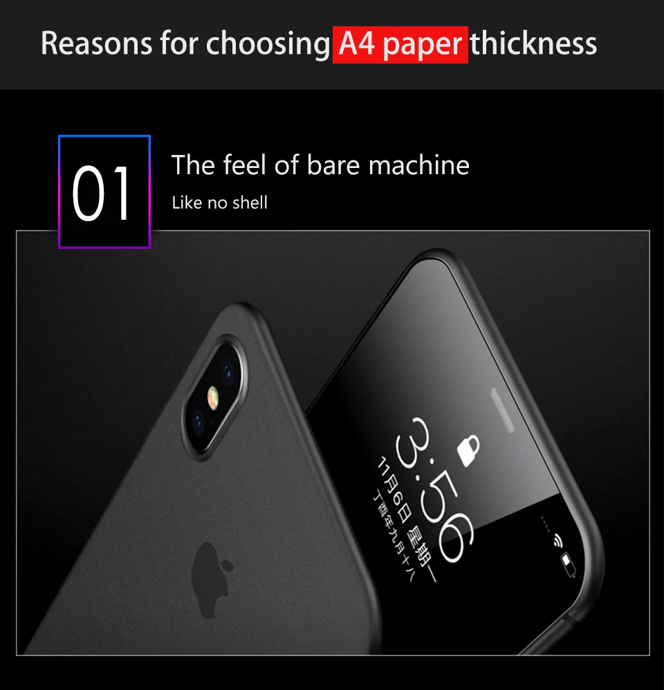 0.2mm Matte Transparent Phone Case For iPhone 7 7Plus 8 5 6S X MAX Case Ultra Thin Back Cover For iPhone XR XS Cases Capa Coque iphone 7 plus phone cases