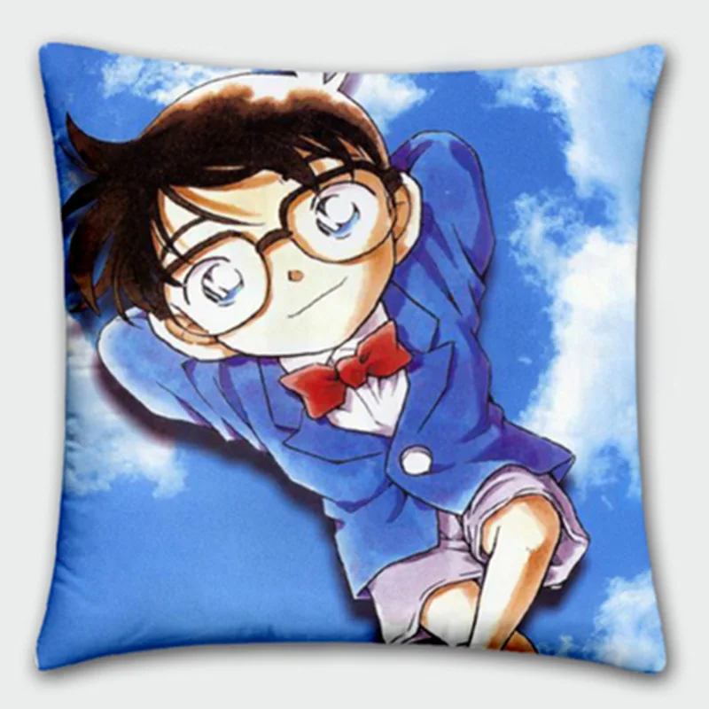 Japanese Anime Pillowcase Detective Conan Pillow cover one side printed and two High Definition Spuare case | Дом и сад