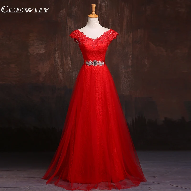 CEEWHY Burgundy Appliques Lace Evening Dresses Long Prom Dresses Crystal Evning Gown Robe De Soiree Longo Vestidos de Festa CEEWHY Burgundy Appliques Lace Evening Dresses Long Prom Dresses Crystal Evning Gown Robe De Soiree Longo Vestidos de Festa
