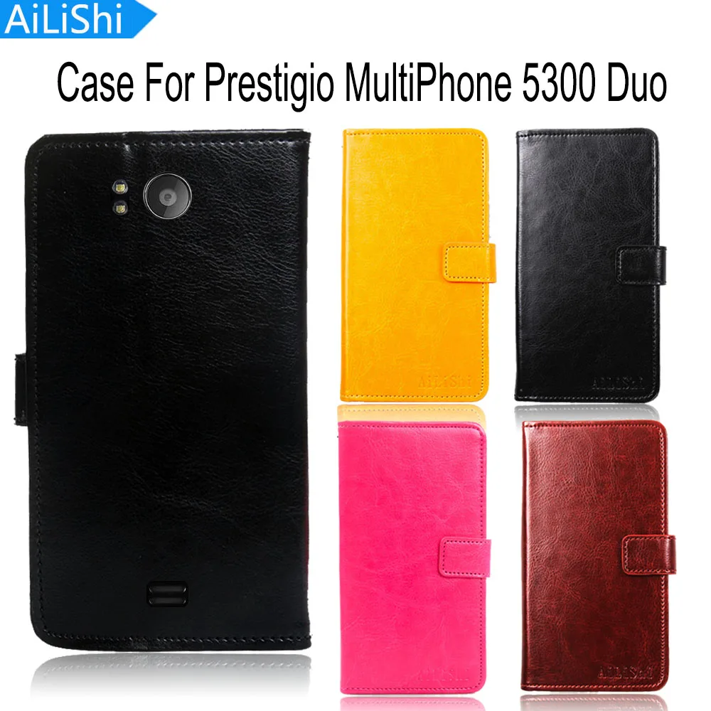 

AiLiShi Leather Case For Prestigio MultiPhone 5300 Duo Case New Flip Cover Phone Bag Wallet With Card Slot Tracking Number