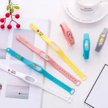 10 шт. Регулируемый силиконовый браслет Москитная вредительница эссенция масло мультфильм Открытый