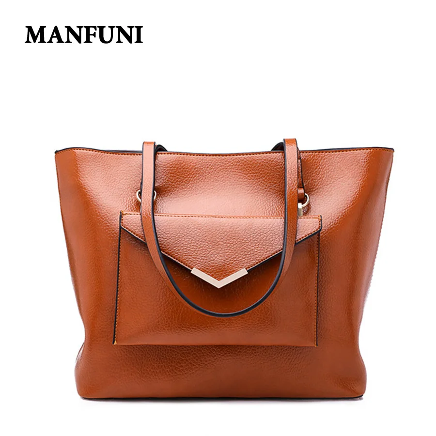 

Large Capacity PU Tote Bag for Woman Simple Retro Solid Color Handbag Luxury Handbags Women Bags Designer Bolsas De Mujer