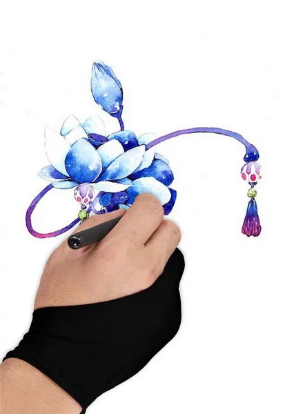 

DHL 200pcs/lot Artist Drawing Two Finger Glove For Graphics Drawing