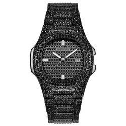 Iced Out часы для женщин Хип Хоп Bling Diamond мужские деловые часы нержавеющая сталь Горячая Мода дамы наручные часы женские часы человек