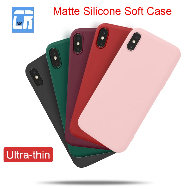 

Matte Soft Silicone Case for iPhone 7 8 6 6S Plus Ultra Thin Candy Phone Case for iPhone X 10 XR XS Max TPU Back Cover Coque