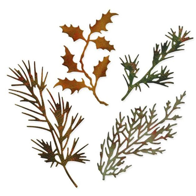 

Leaves Branch Set Cutting Die Metal Scrapbooking Embossing Stencil Card Die For DIY Invitation Album Book Decoration