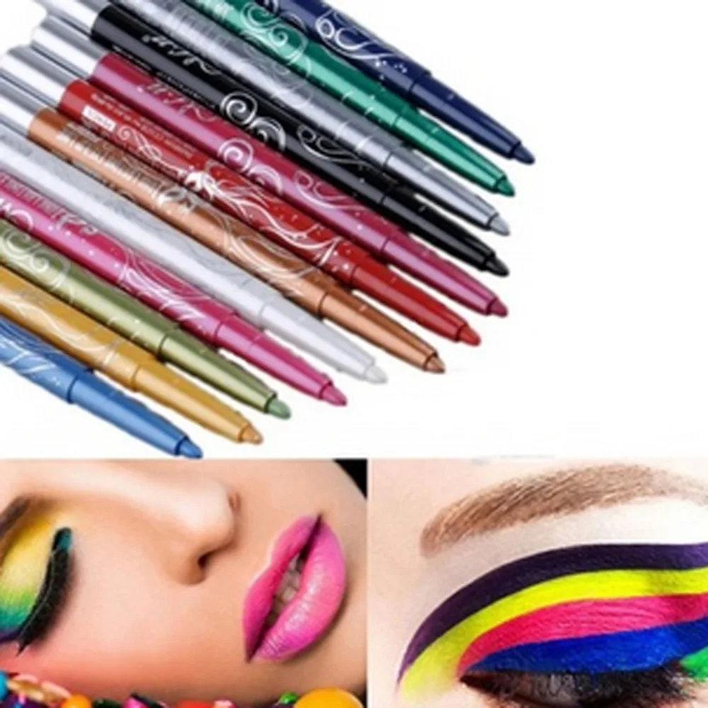 12pcs\lot Professional Eye Shadow Lip Liner Eyeliner Pencil Makeup Tool