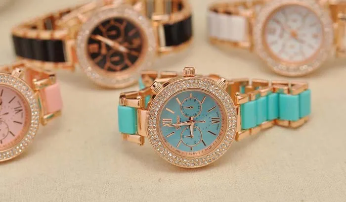 Fashion Full Steel Bracelet Watch Women Watches Rhinestone Watch Clock saat relogio feminino montre femme
