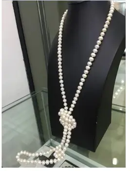 

classic 8-9mm south sea white pearl necklace 48inch