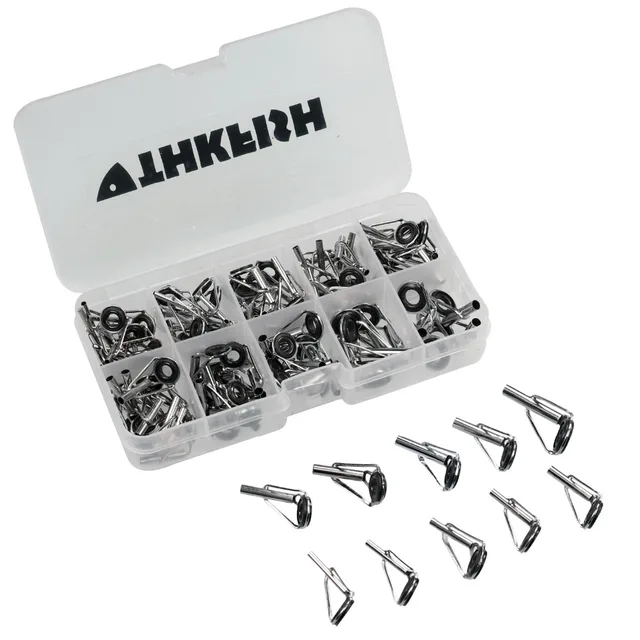Cheap 90Pcs/Box Fishing Rod Guides Top Tips #1.6-#3.2 Spare Parts Nikel Rod Part Silver Stainless Steel Rod Top Repair Guide Kit Cheap 90Pcs/Box Fishing Rod Guides Top Tips #1.6-#3.2 Spare Parts Nikel Rod Part Silver Stainless Steel Rod Top Repair Guide Kit