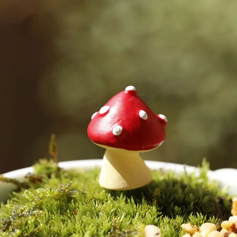 

Red Mushroom Miniature Fairy Garden Home Houses Decoration Mini Craft Micro Landscaping Decor DIY Accessories