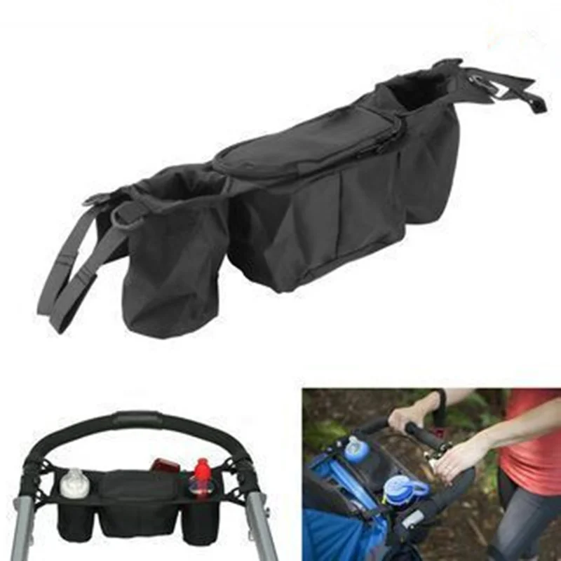 

Multifunctional Baby Stroller Organizer Baby Pram Buggy Cart Bottle Hanging Basket Storage Bag Stroller Accessories