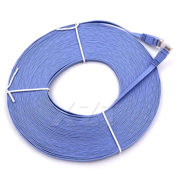 

5PCS NEWEST CAT6 Flat UTP Ethernet Network Cable RJ45 Patch LAN Cable For Router DSL Modem 15M