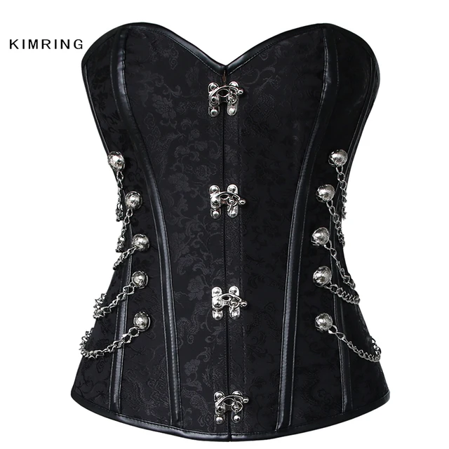 Buy Kimring Sexy Steampunk Steel Bone Overbust Corset 