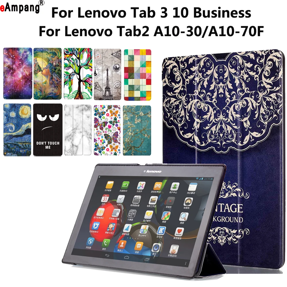 

Case for Lenovo Tab2 Tab 2 A10-70 A10-30 A10-70F/L A10 30 10.1 Cover Funda Smart Stand Flip Case for Lenovo Tab 3 10 Business