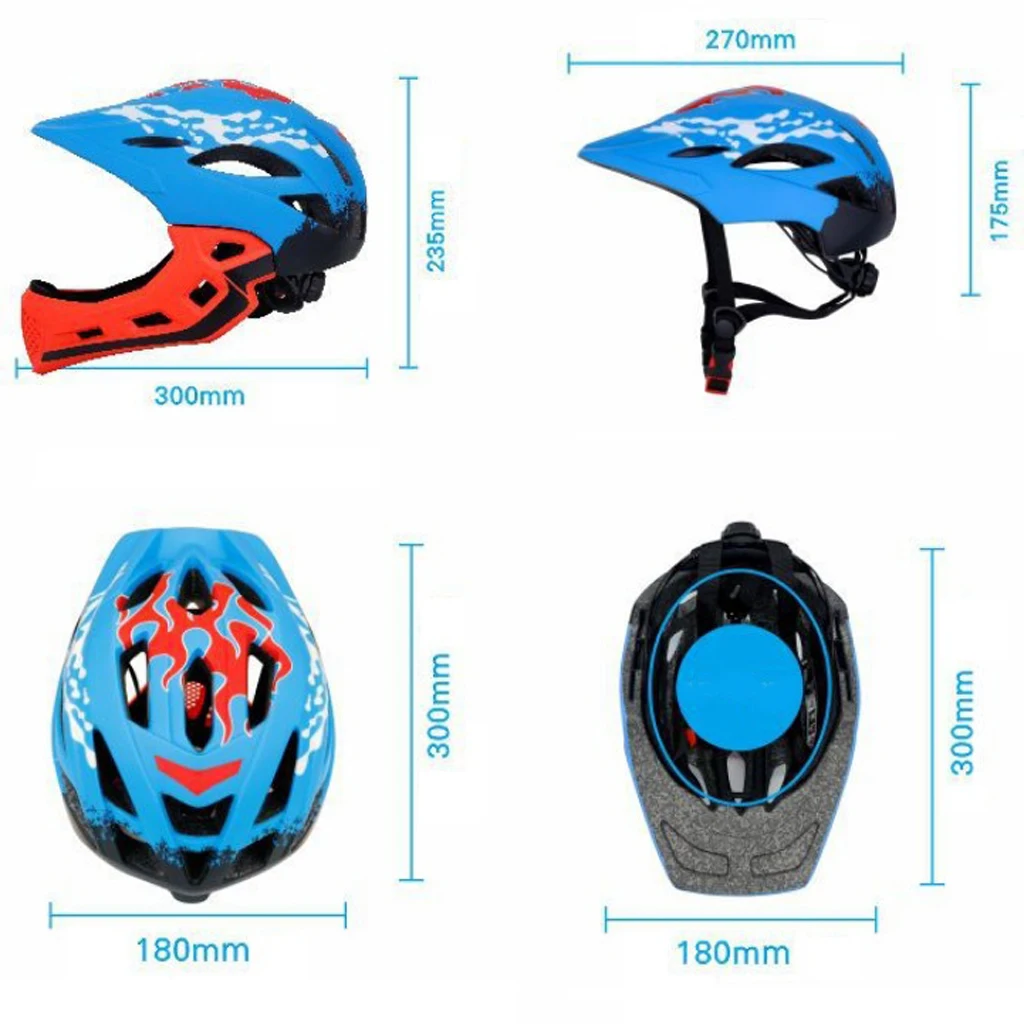 Full Covered Kid Helmet Balance Bike Children Full Face Helmet Cycling Motocross Outdoor Sports Downhill Skate Safety Helmet BMX