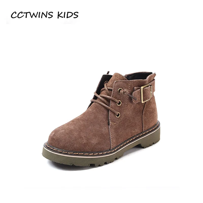 

CCTWINS KIDS 2018 Winter Children Black Martin Boot Baby Girl Band Ankle Boot Boy Genuine Leather Shoe Toddler BM042
