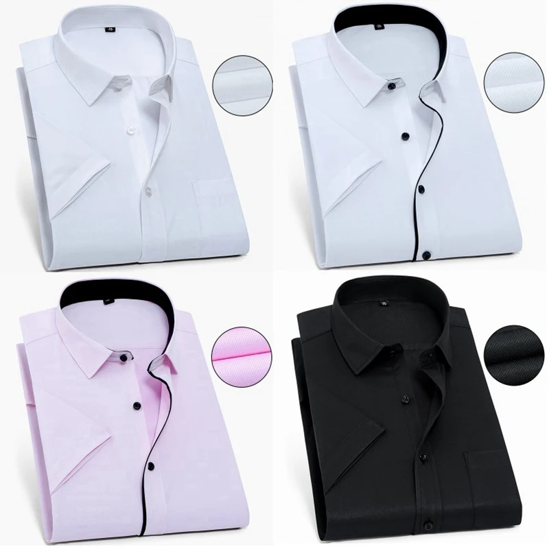 summer-large-size-big-Dress-shirts-wedding-men-office-shirt-short-sleeve-formal-business-plus-10XL