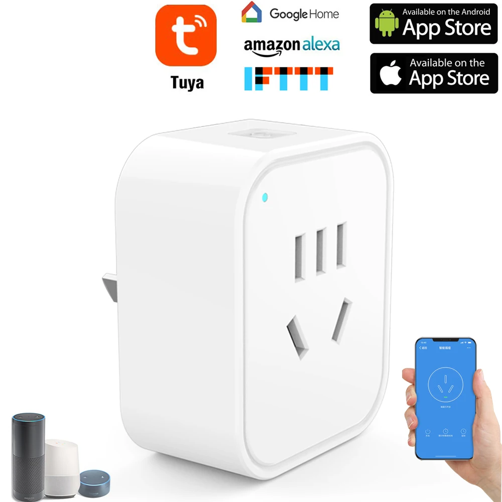 

CN WiFi Smart Socket Plug Wireless Remote Socket Work with Alexa, Google Home &IFTTT