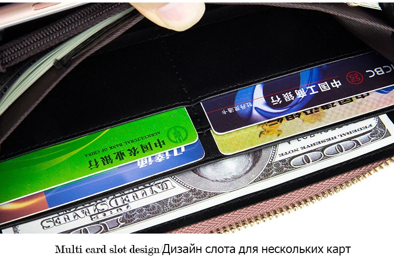 Hmily Пояса из натуральной кожи Для женщин бумажник RFID Блокировка цветы длинные деньги сумка на молнии большой Ёмкость женский кошелек Марка Card Case