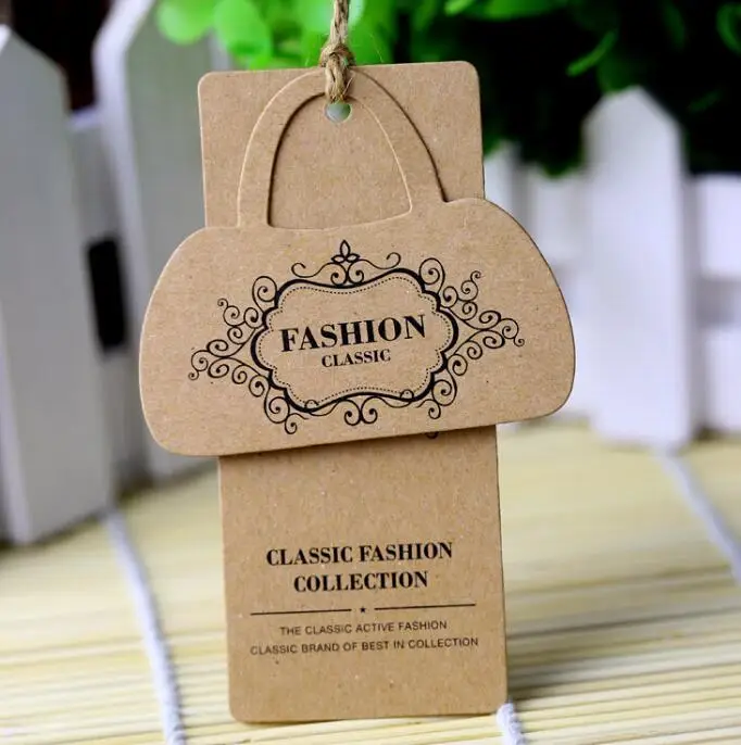kraft paper clothing price tags custom garment hang tag for clothes