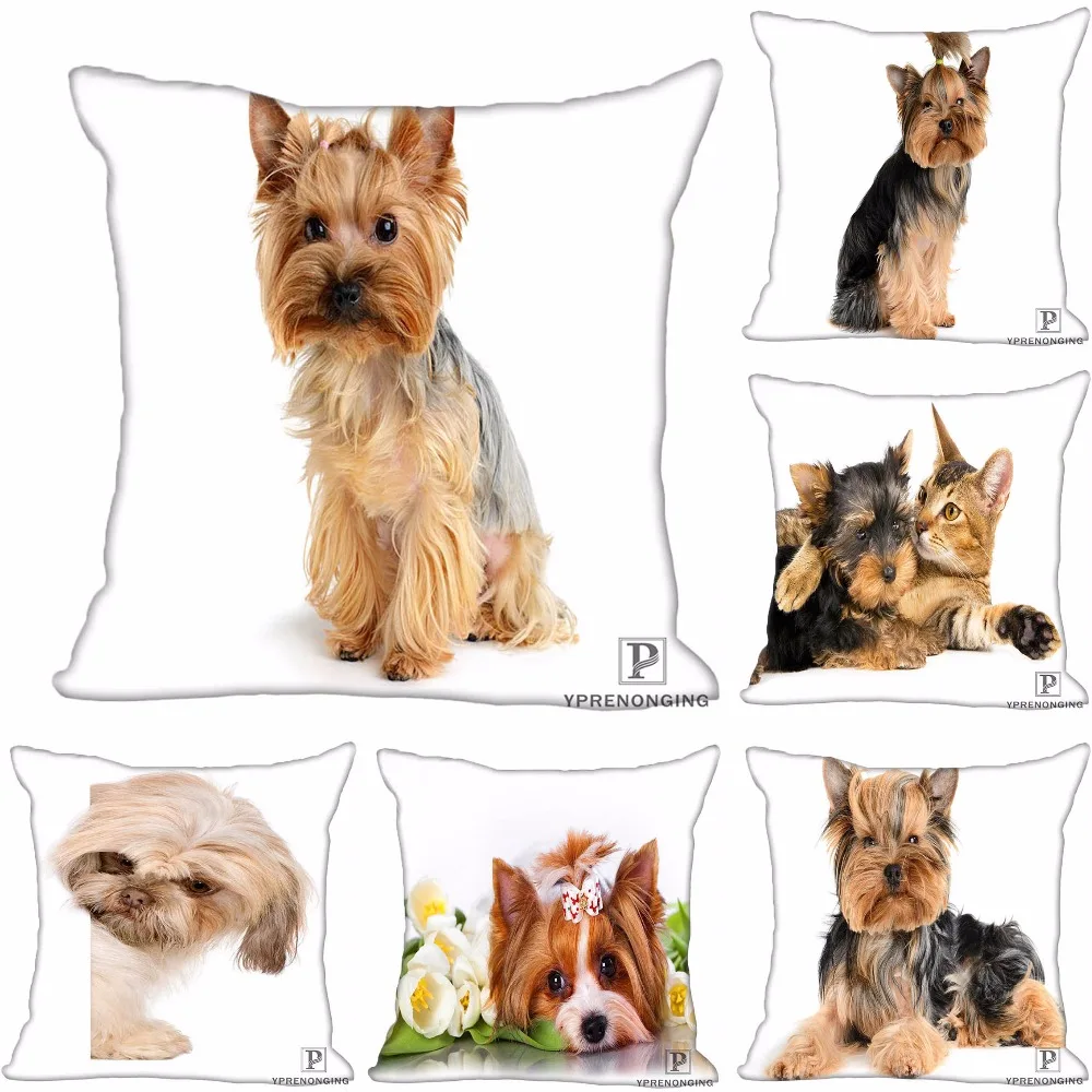 

Custom Decorative Pillowcase Yorkshire Terrier Square Zippered Pillow Cover Best Gift 35X35,40x40,45x45cm(One Side)180516-18