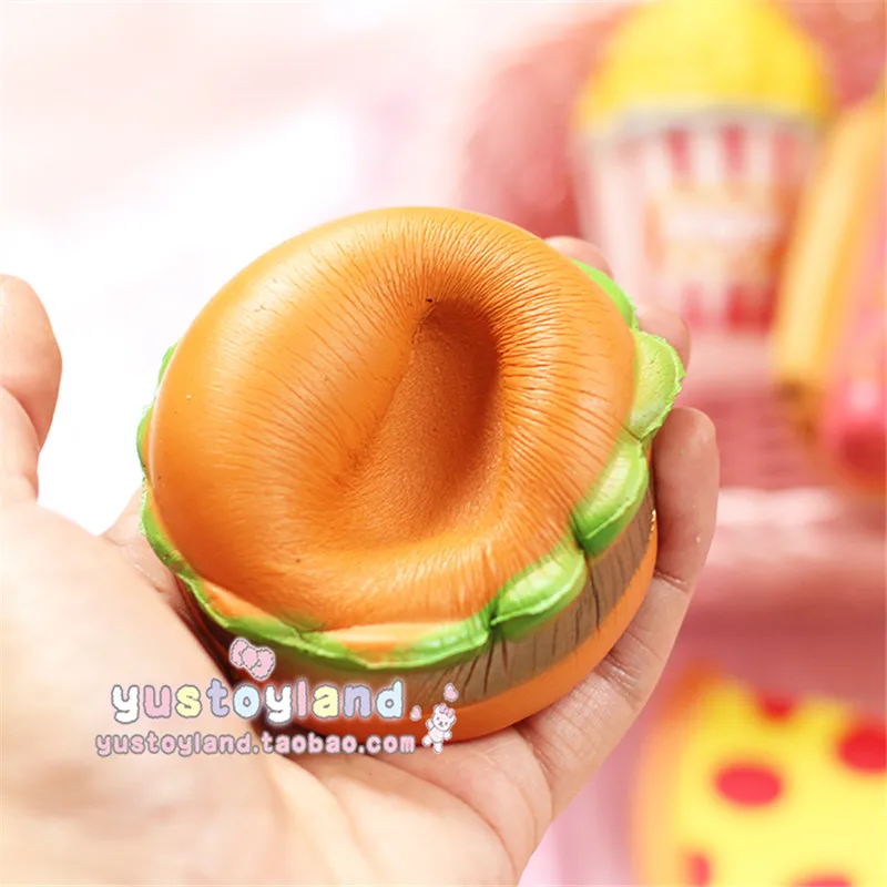 Новые милые пицца гамбургер хот дог хлеб sanwich торт мягкими замедлить рост мягкий