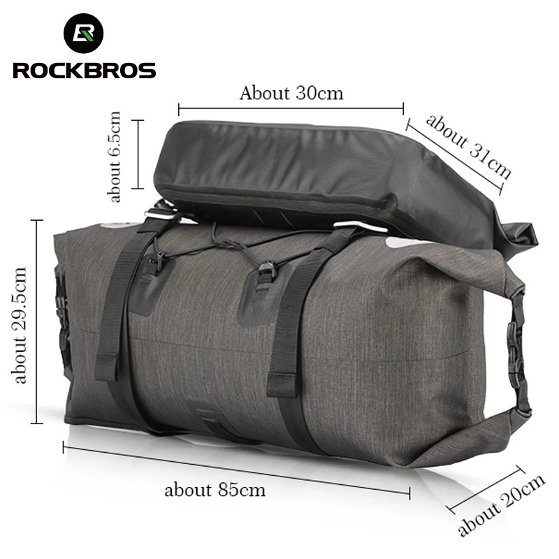 Clearance ROCKBROS Waterproof Bicycle Front Tube Bags Big Capacity MTB Cycling Handlebar Bags Front Frame Trunk Pannier Bike Accessories 5