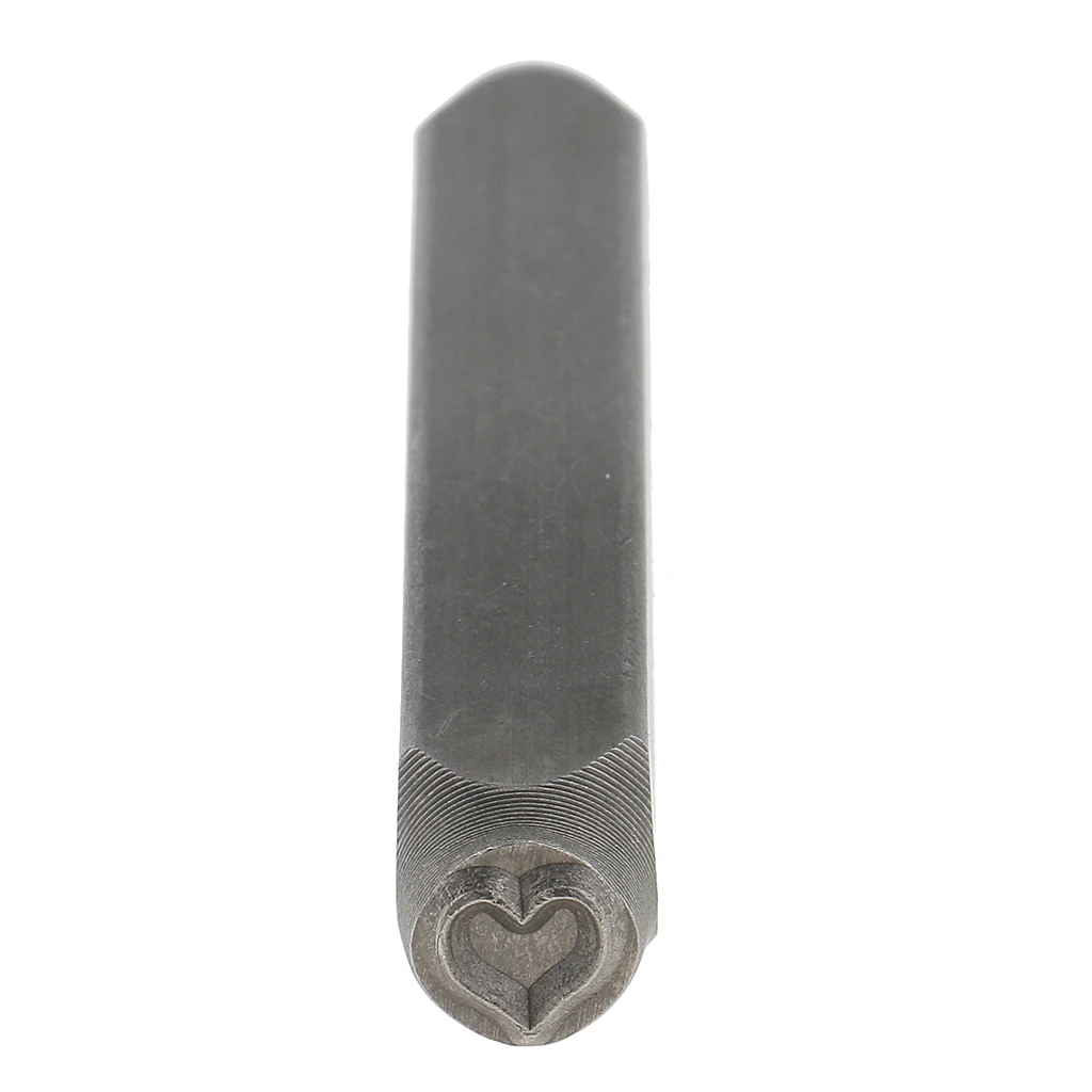 Precision 6mm Stamp Craft Stainless Steel Heart Shape Stamp Punch for Stamping Metal Blanks Leathercraft