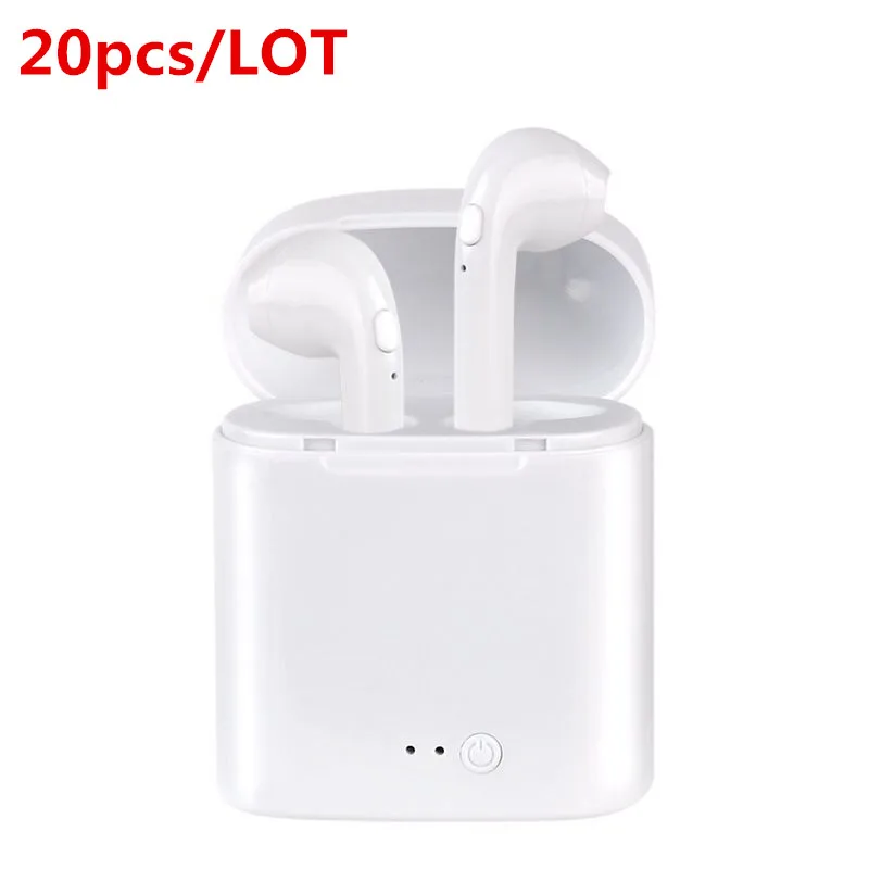 

20 pcs/lot i7s TWS 5.0 Wireless Bluetooth Earphone Stereo Earbud Headset With Charging Box For All Bluetooth tablet Smart phone