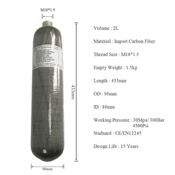 AC102 гПа co2 бутылка пистолет для охоты для пейнтбола Дайвинг/air винтовка бак пневматическое цель дыхательный аппарат стволик airgun Acecare