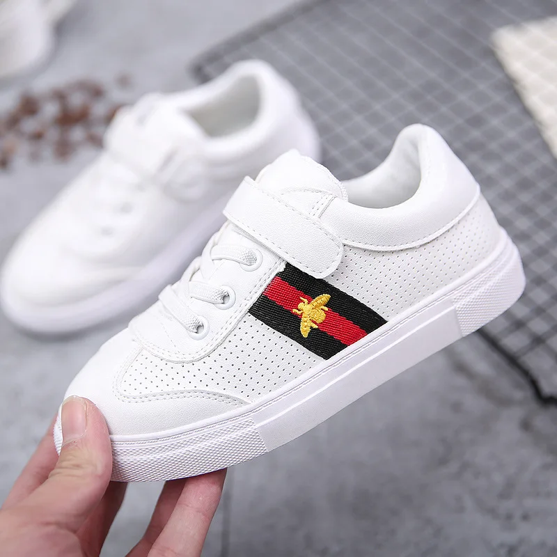 2018 Autumn Sneaker Casual Flat Sneakers White Shoes Kid Shoe Antislip Soft Bottom Kids Baby Sneaker Casual Flat Sneaker