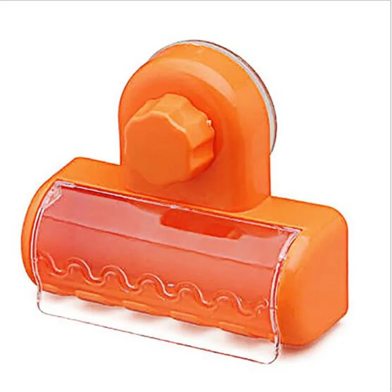 Присоске настенное крепление Ванная комната 5 Крючки Зубная щётка держатель Зубная щётка стойки настенный держатель стенд зуб Кисточки держатель для Зубные щётки - Цвет: Оранжевый