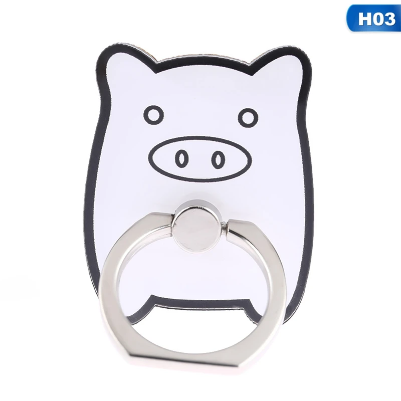 Cartoon Animal Phone Stand Mobile Finger Ring 360 Degree Rotation Holder For IPhone X 7 Plus Samsung Xiaomi