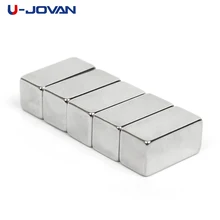 U-JOVAN 10 шт. N52 20x10x10 мм блок мощный неодимовый магнит супер сильный редкоземельный магнит зарегистрированный