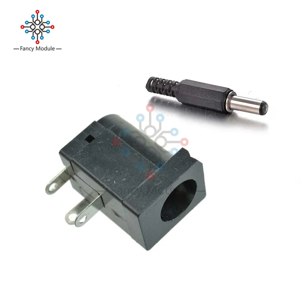 

10 Pair DC 30V 0.5A 2.1 x 5.5mm DC Power Jack Female Socket Connector 5.5 * 2.1mm Male Plug Connector Adapter
