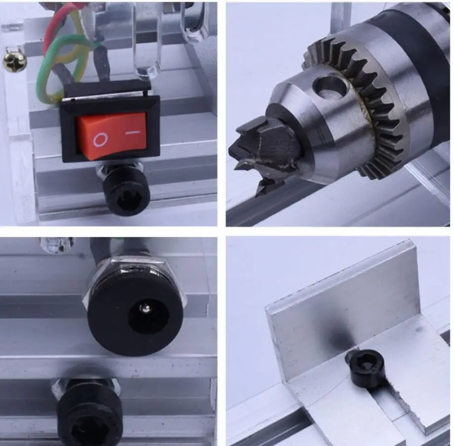 100 Вт cnc мини станок Инструменты дерево цанговый патрон роторный инструмент DIY Деревообработка Будда жемчужный шлифовальный Блестящий бисер 12-24VDC