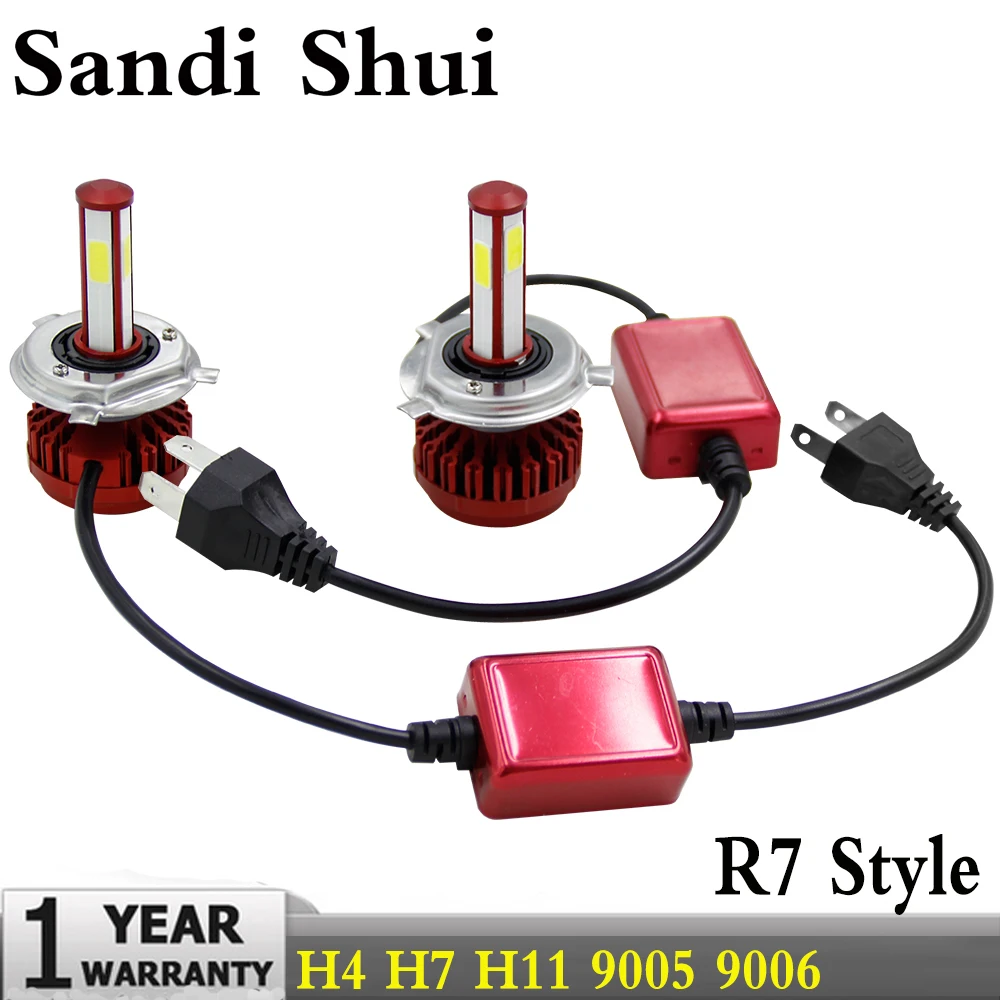 Новые 4 боковых люменов COB 80 Вт 8000lm H4 Hi lo H7 H11 9005 9006 Автомобильные светодиодные