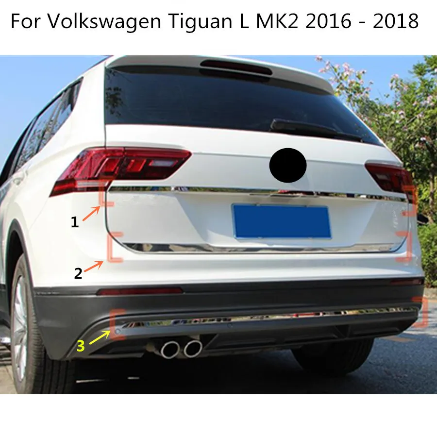 car Stick body cover back Rear door Tailgate frame font b lamp b font plate trim