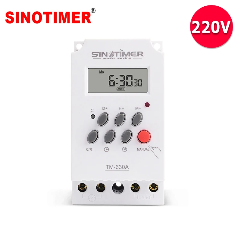 

220 VAC 30A Heavy Load 7 Days Weekly Digital Electronic Lighting Timer with MINI Size and Power Direct Output Timer Switch