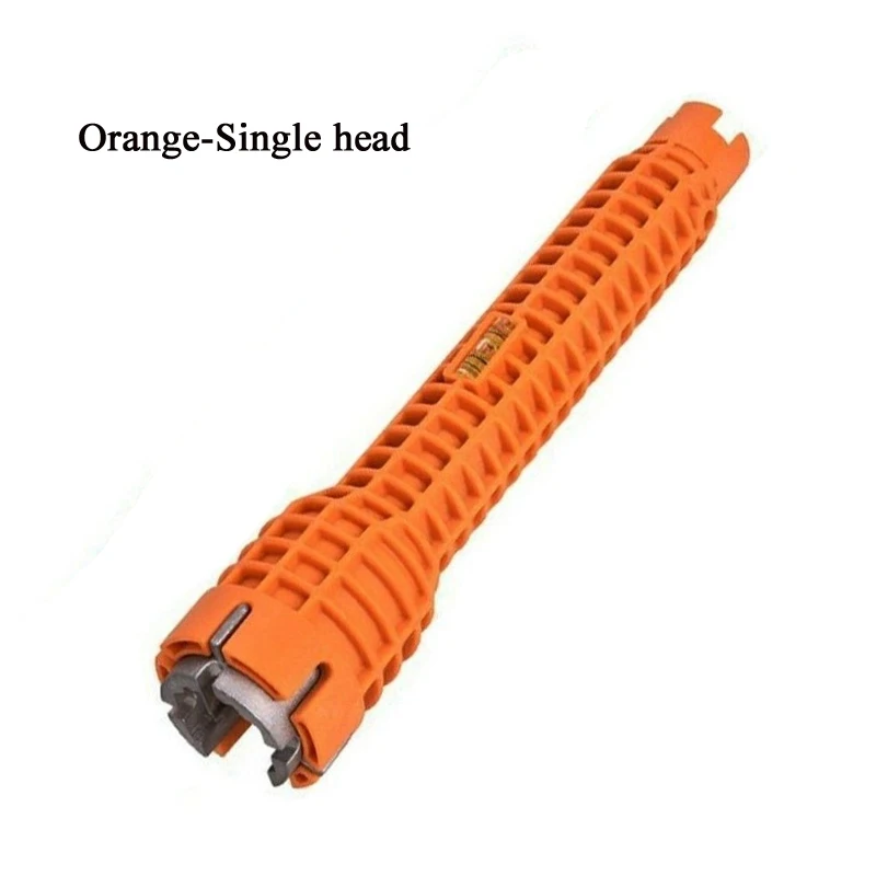 Faucet and Sink Installer Water Pipe Wrench Anti-Slip Handle Double Head Wrench Tool Plumbers Homeowners Wrench Tools - Цвет: Single head-orange