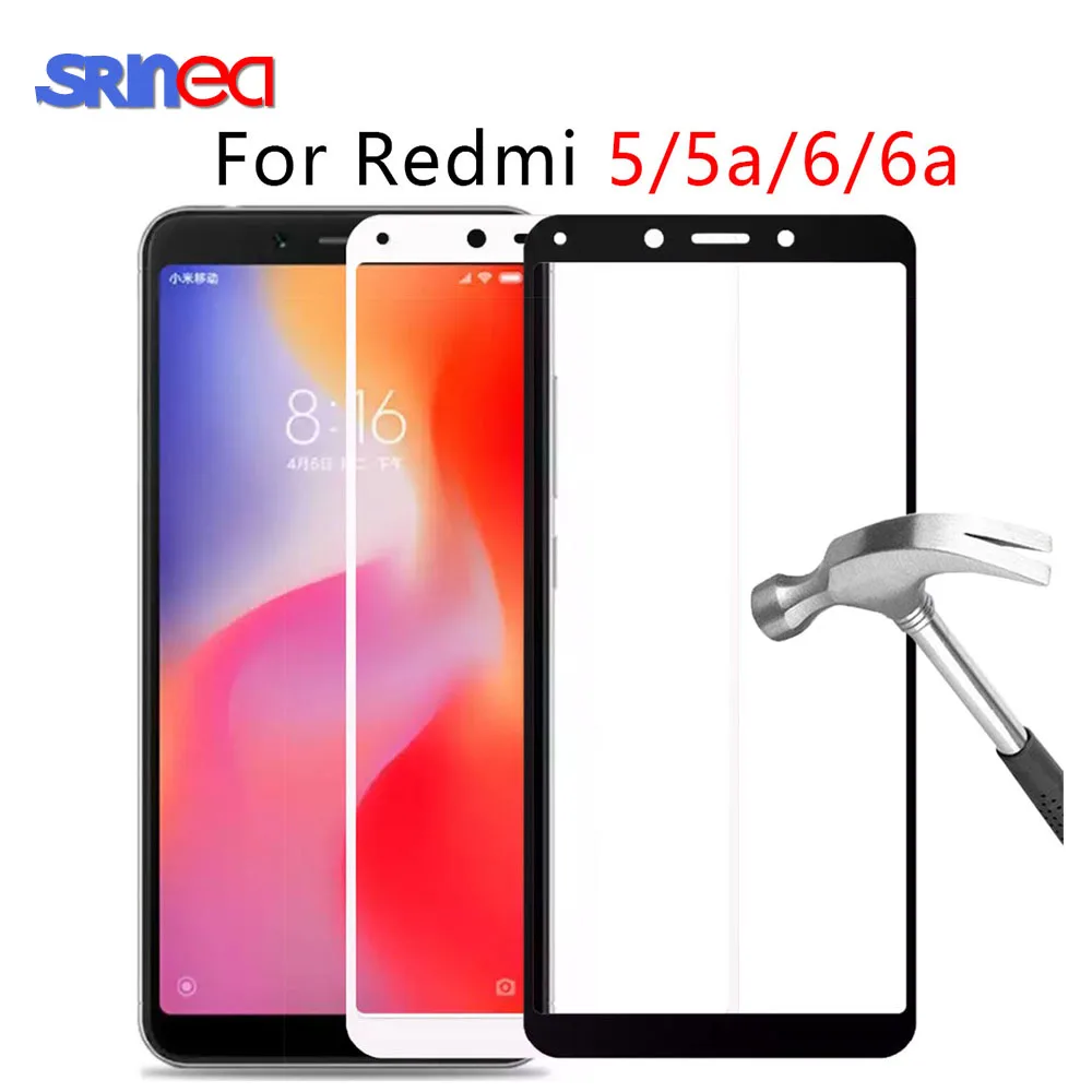 Protective Glass Redmi 6 6a 5 5a For Xiaomi Redmi6 a Tempered Glas Screen Protector Safety Film On Ksiomi Xiomi Xiami 9h | Мобильные