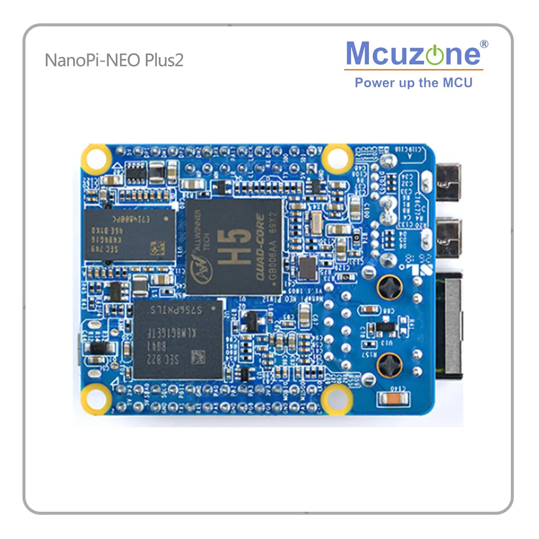 FriendlyELEC NanoPi-NEO Plus2 512 МБ/1 ГБ DDR3 Оперативная память 8 Гб памяти на носителе eMMC Allwinner H5 64-разрядным четырёхъядерным высокопроизводительный Cortex A53