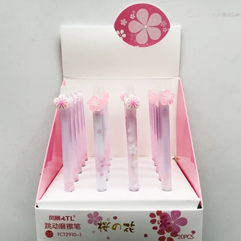 

2PCS/lot 0.5mm Blue Ink Romantic Sakura Erasable Gel Pen Writing Signing Pen School Office Supply Kids Gift Stationery