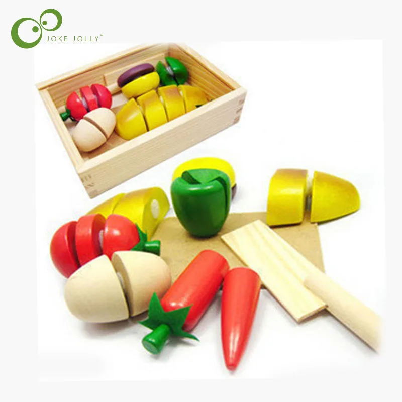 Маленькая деревянная коробка игрушки для детские головоломки мать деревянные фрукты обучающие игрушки