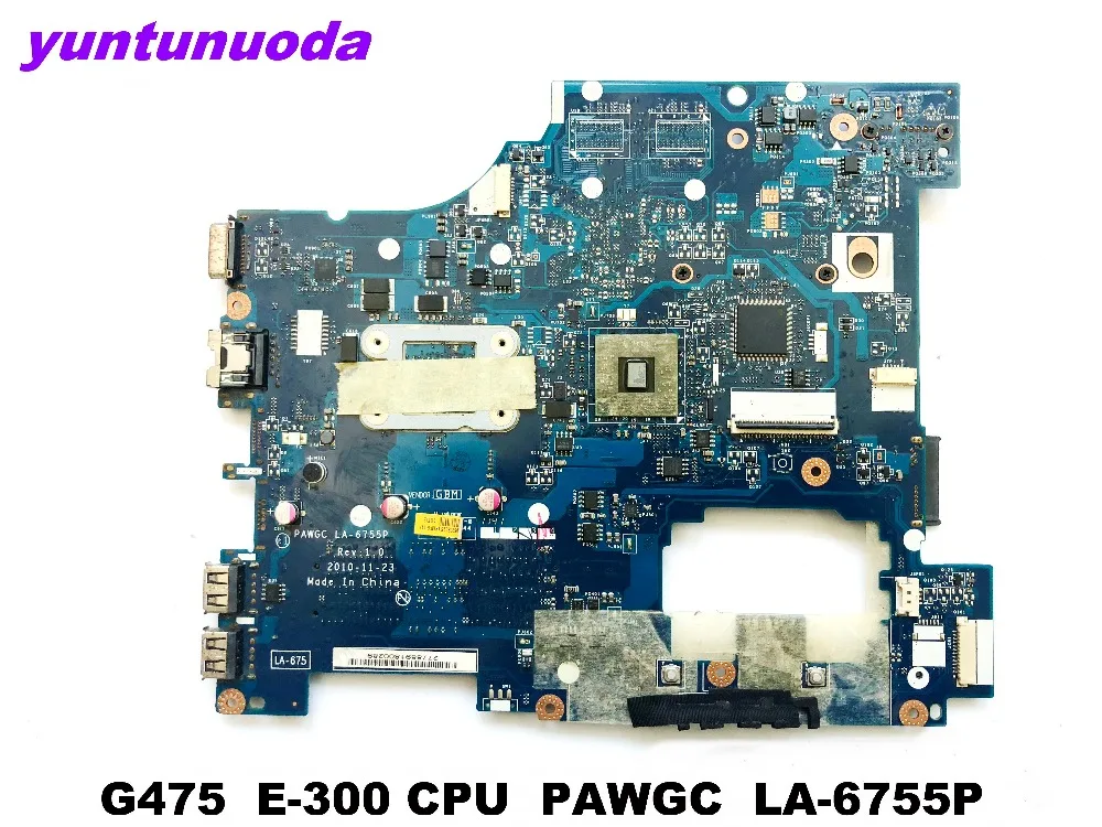 Оригинал для Lenovo G475 материнская плата ноутбука E 300 CPU PAWGC LA 6755P протестирована