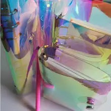 A5 ПВХ Радужный лазерный Биндер прозрачный Блокнот Дневник Обложка Блестящий вкладыш блокнот планировщик клип канцелярские товары